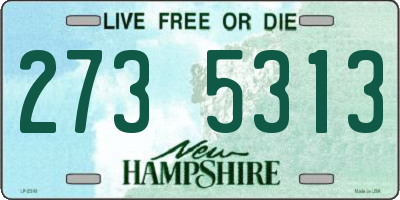 NH license plate 2735313
