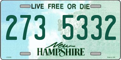 NH license plate 2735332