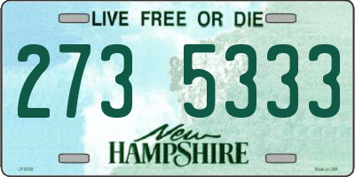 NH license plate 2735333