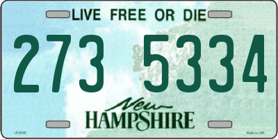NH license plate 2735334