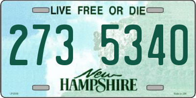 NH license plate 2735340