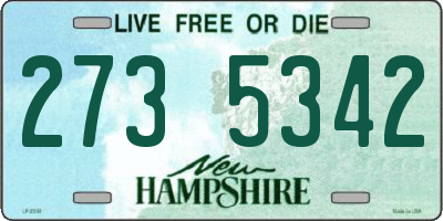 NH license plate 2735342