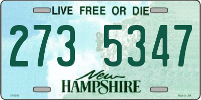 NH license plate 2735347