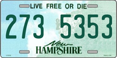 NH license plate 2735353