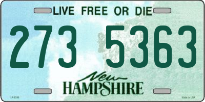 NH license plate 2735363