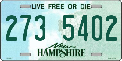 NH license plate 2735402