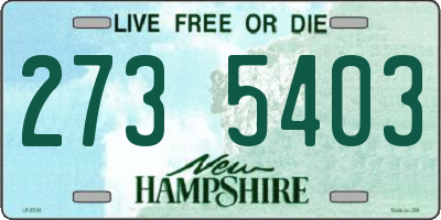 NH license plate 2735403