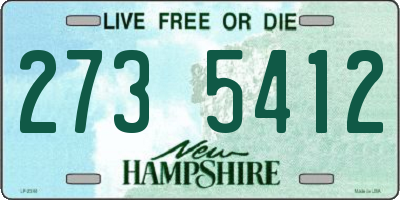 NH license plate 2735412