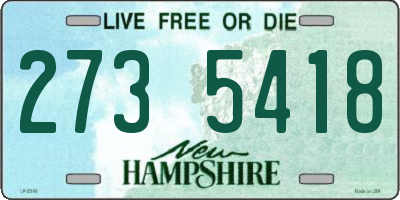 NH license plate 2735418