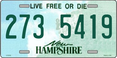 NH license plate 2735419