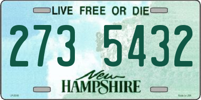 NH license plate 2735432