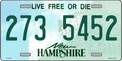 NH license plate 2735452