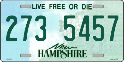 NH license plate 2735457