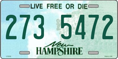 NH license plate 2735472