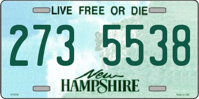 NH license plate 2735538