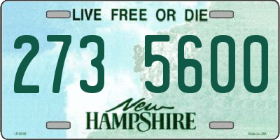 NH license plate 2735600