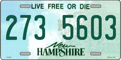 NH license plate 2735603