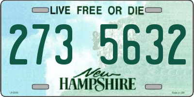 NH license plate 2735632