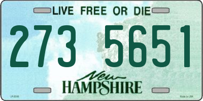 NH license plate 2735651