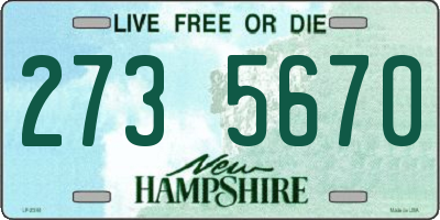 NH license plate 2735670
