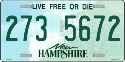 NH license plate 2735672