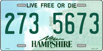 NH license plate 2735673