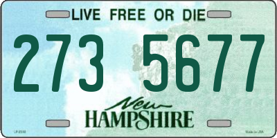 NH license plate 2735677