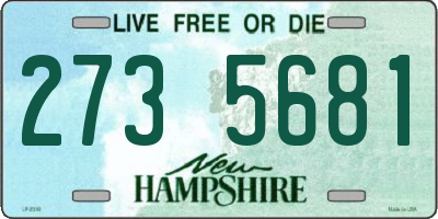 NH license plate 2735681