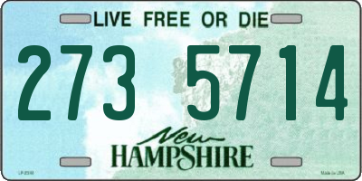 NH license plate 2735714