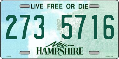 NH license plate 2735716