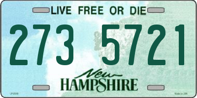 NH license plate 2735721