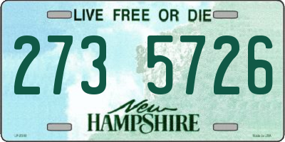 NH license plate 2735726