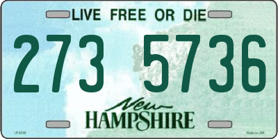 NH license plate 2735736