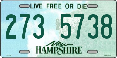 NH license plate 2735738