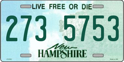 NH license plate 2735753