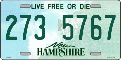 NH license plate 2735767