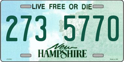 NH license plate 2735770