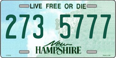 NH license plate 2735777