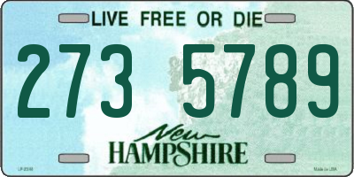 NH license plate 2735789