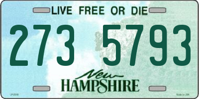 NH license plate 2735793