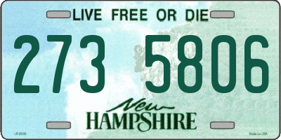 NH license plate 2735806