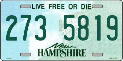 NH license plate 2735819