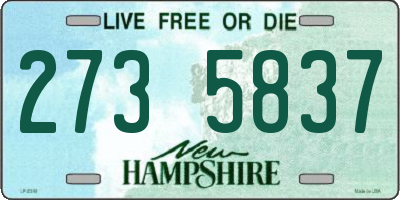 NH license plate 2735837