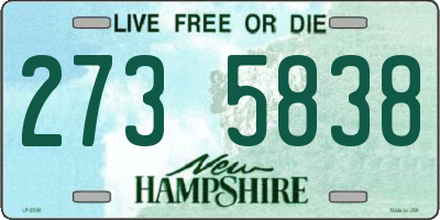 NH license plate 2735838