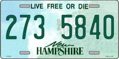 NH license plate 2735840
