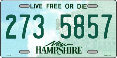 NH license plate 2735857