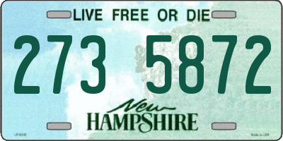 NH license plate 2735872