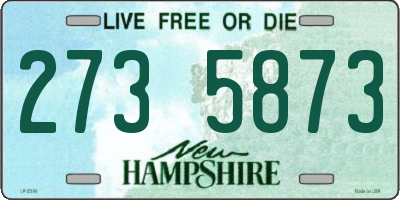 NH license plate 2735873
