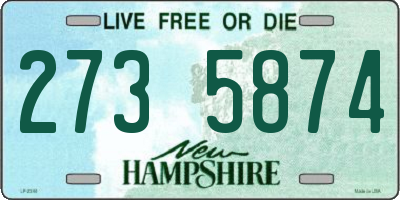 NH license plate 2735874