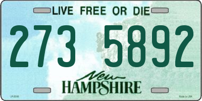 NH license plate 2735892